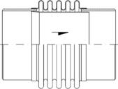 Typ HWA - Axial-Kompensator | Maßskizze
